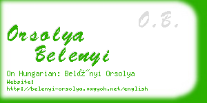 orsolya belenyi business card